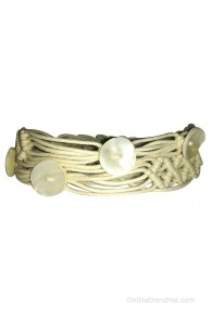 Om Sales Corporation White Non Leather Casual Wear Ladies Belt